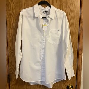 DKNY White Casual Button Down Shirt Men’s Medium NWT